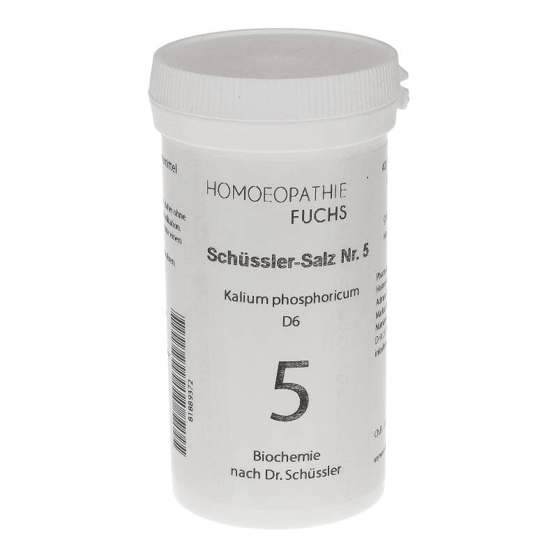 HOMOEOPATHIEFUCHS Schüssler-Salz Nummer 5 Kalium phosphoricum D6 Biochemie 400 St Tabletten