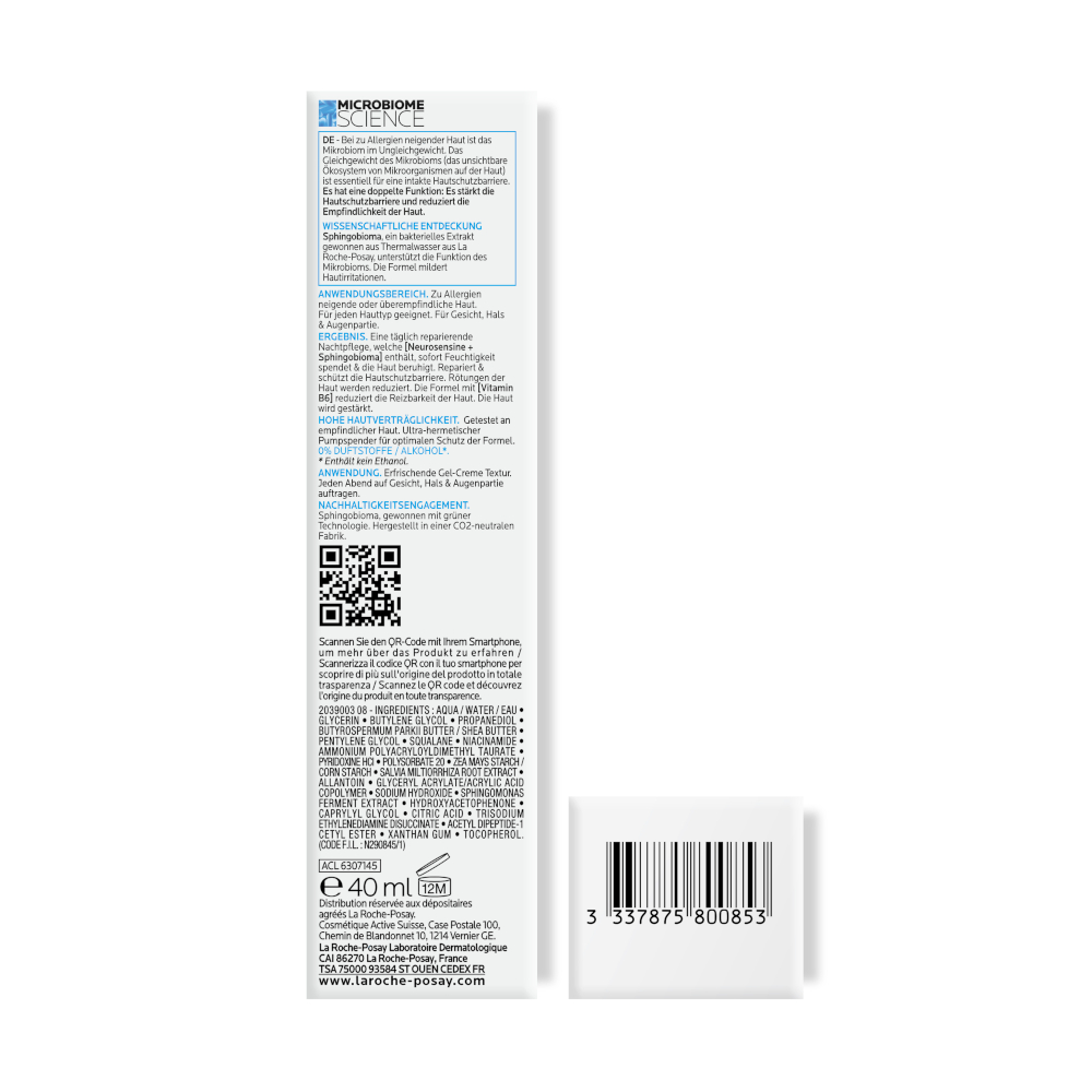 LA ROCHE-POSAY TOLERIANE DERMALLERGO NACHT 40 ml Creme