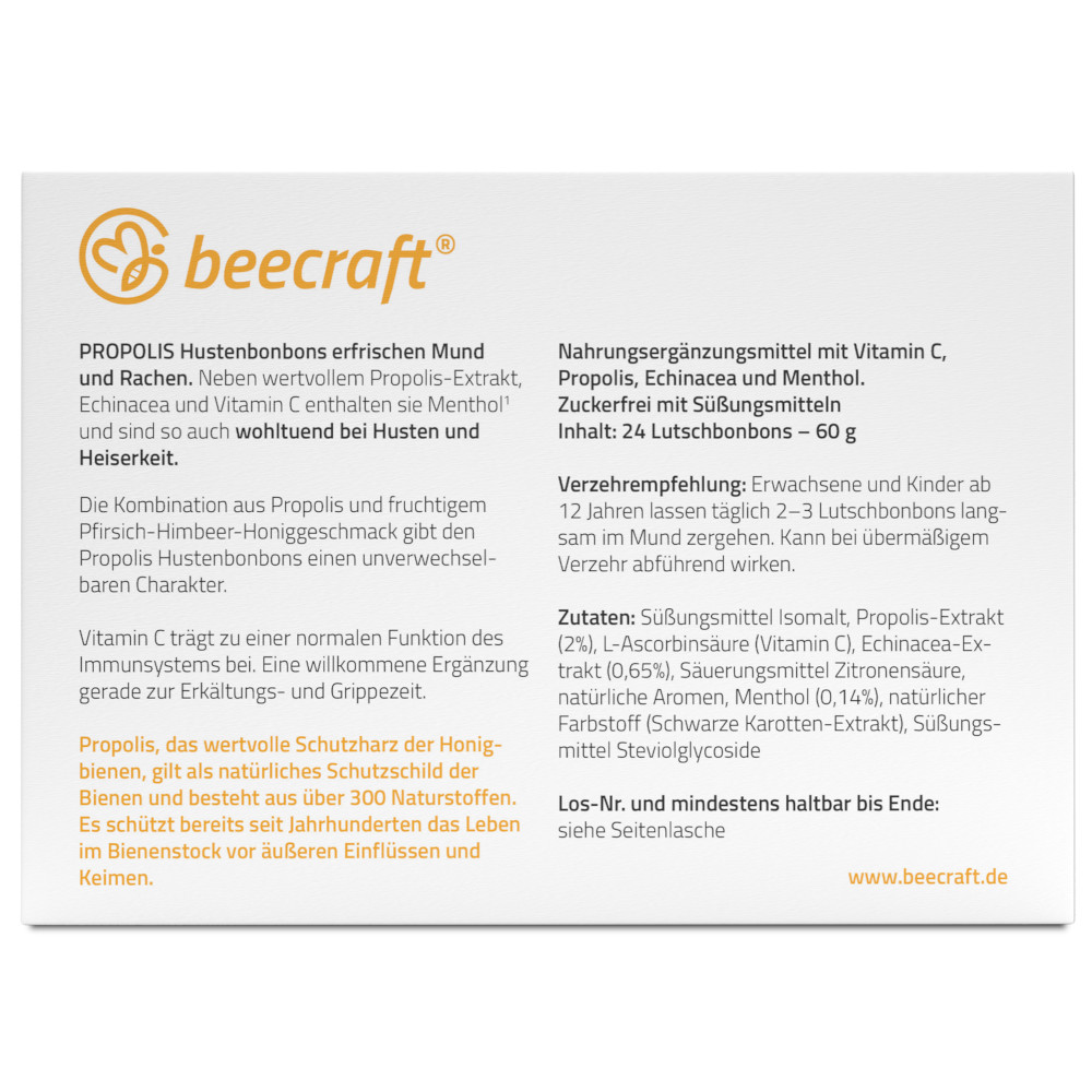 beecraft PROPOLIS Hustenbonbons zuckerfrei 24 St Bonbons