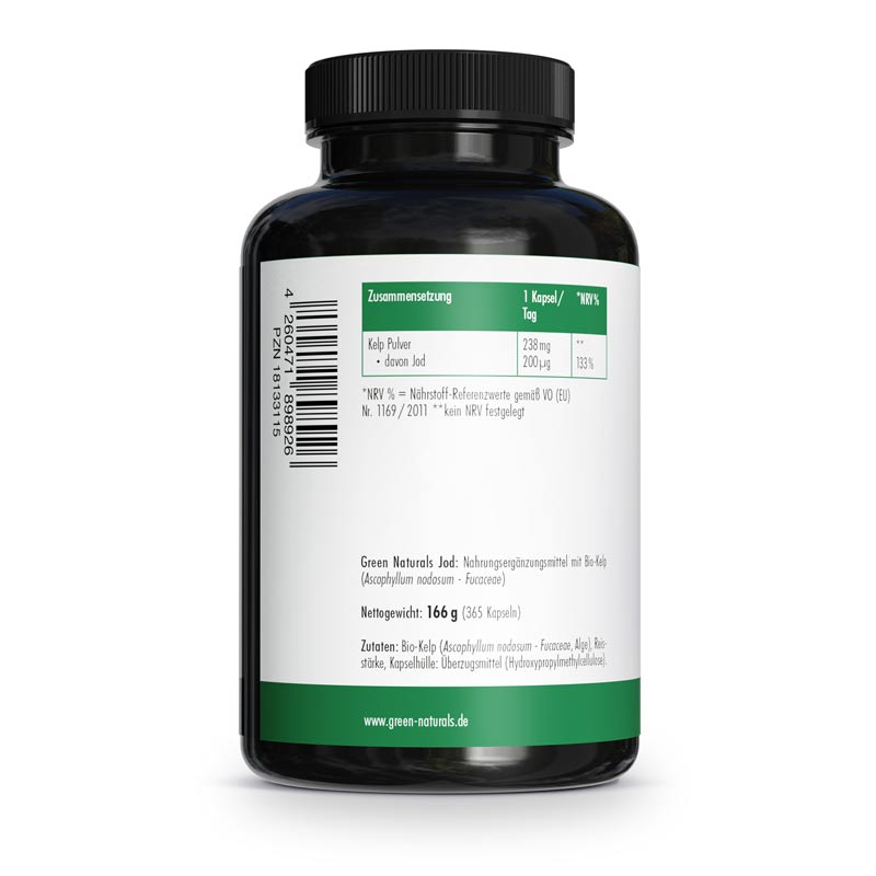 GREEN NATURALS Jod 200ug 365 St Kapseln