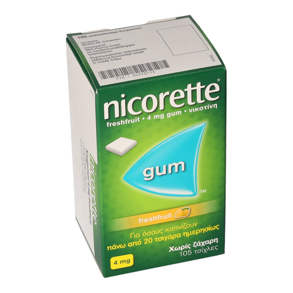 nicorette 4 mg freshfruit gum 105 St Kaugummi