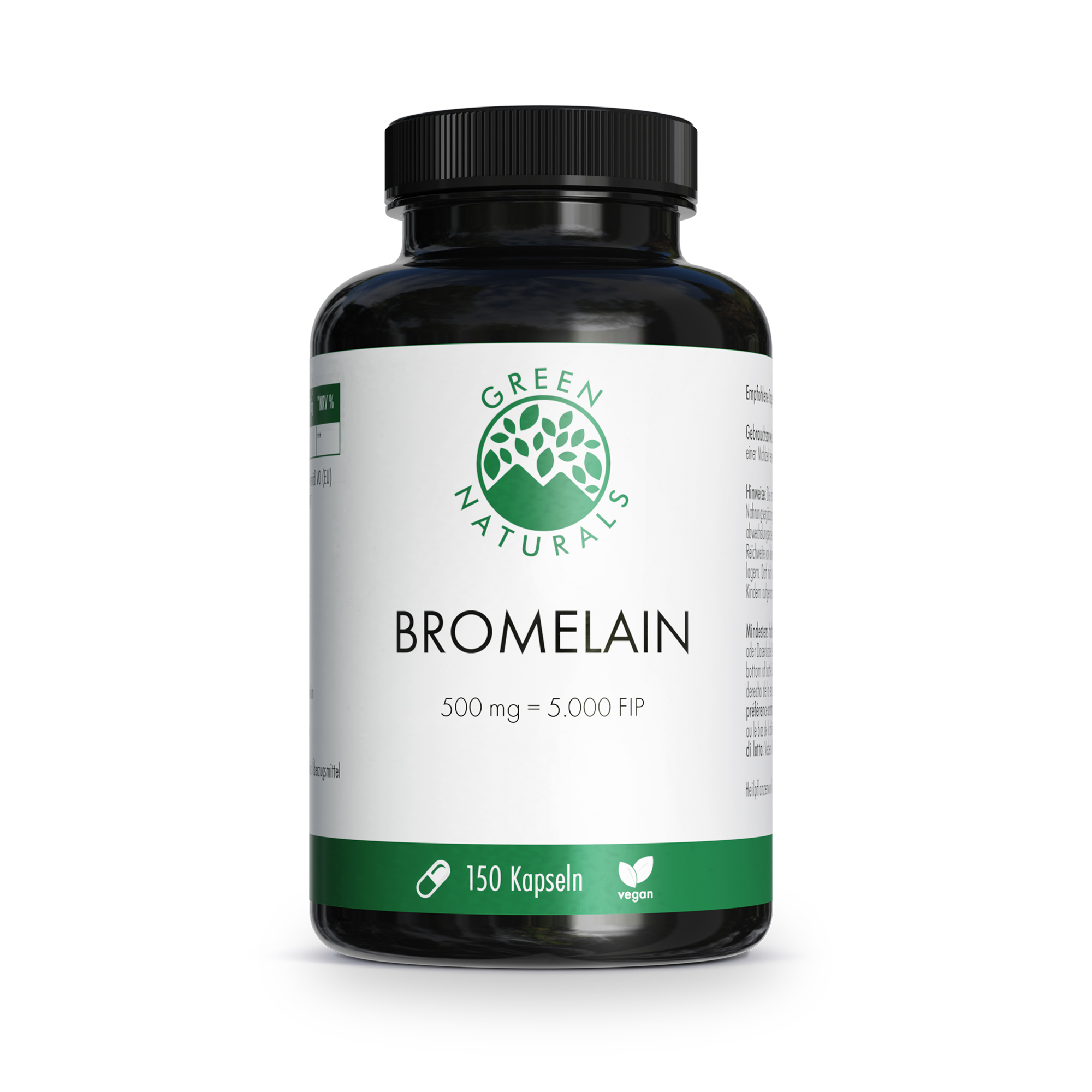 GREEN NATURALS BROMELAIN 500 mg 150 St Kapseln