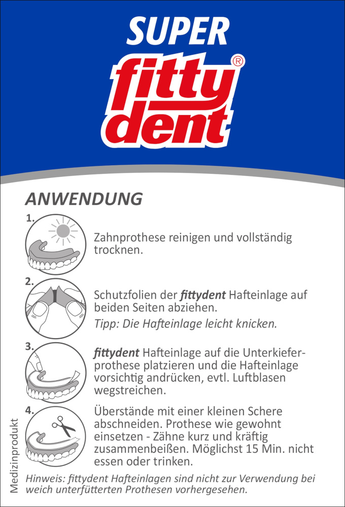 FITTYDENT super Haftkleber Einlagen 20 St