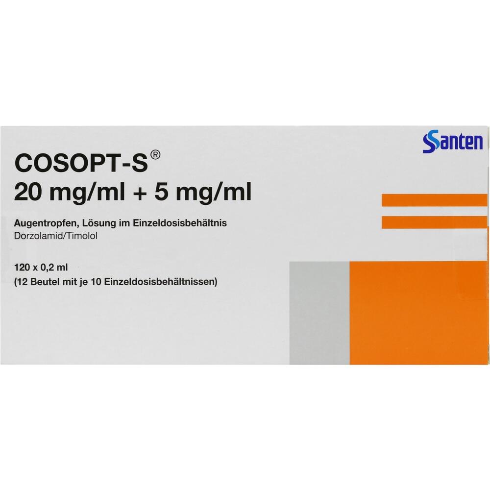 COSOPT-S 20mg/ml+5mg/ml Augentropfen 120X0.2 ml Einzeldosispipetten