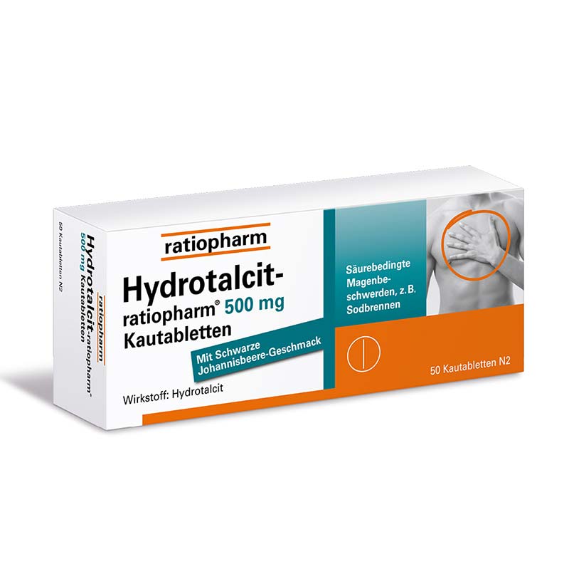 Hydrotalcit-ratiopharm 500mg 50 St Kautabletten