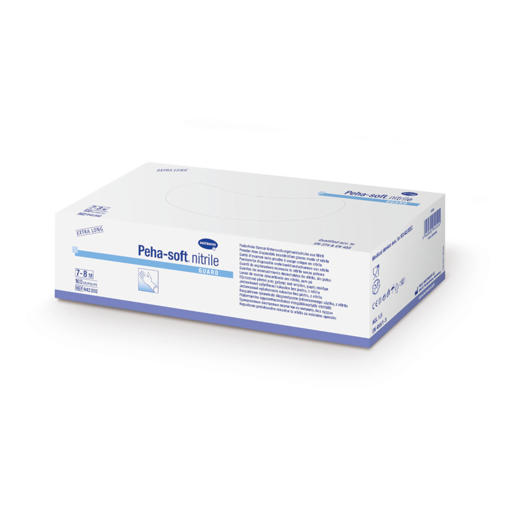 PEHA-SOFT nitrile guard Unt.Hands.unsteril pf S 100 St Handschuhe