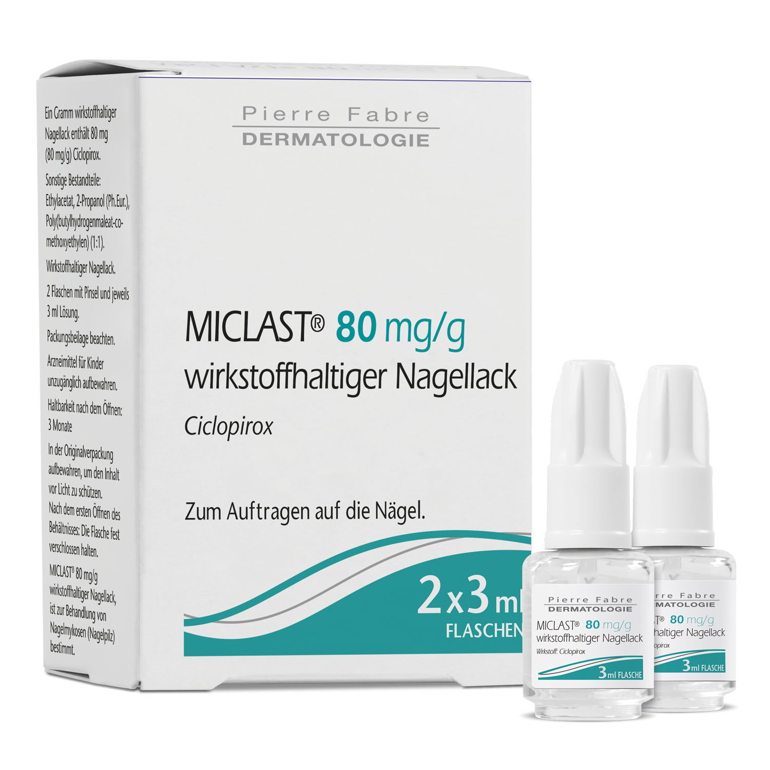 MICLAST 80 mg/g wirkstoffhaltiger Nagellack 2X3 ml Wirkstoffhaltiger Nagellack