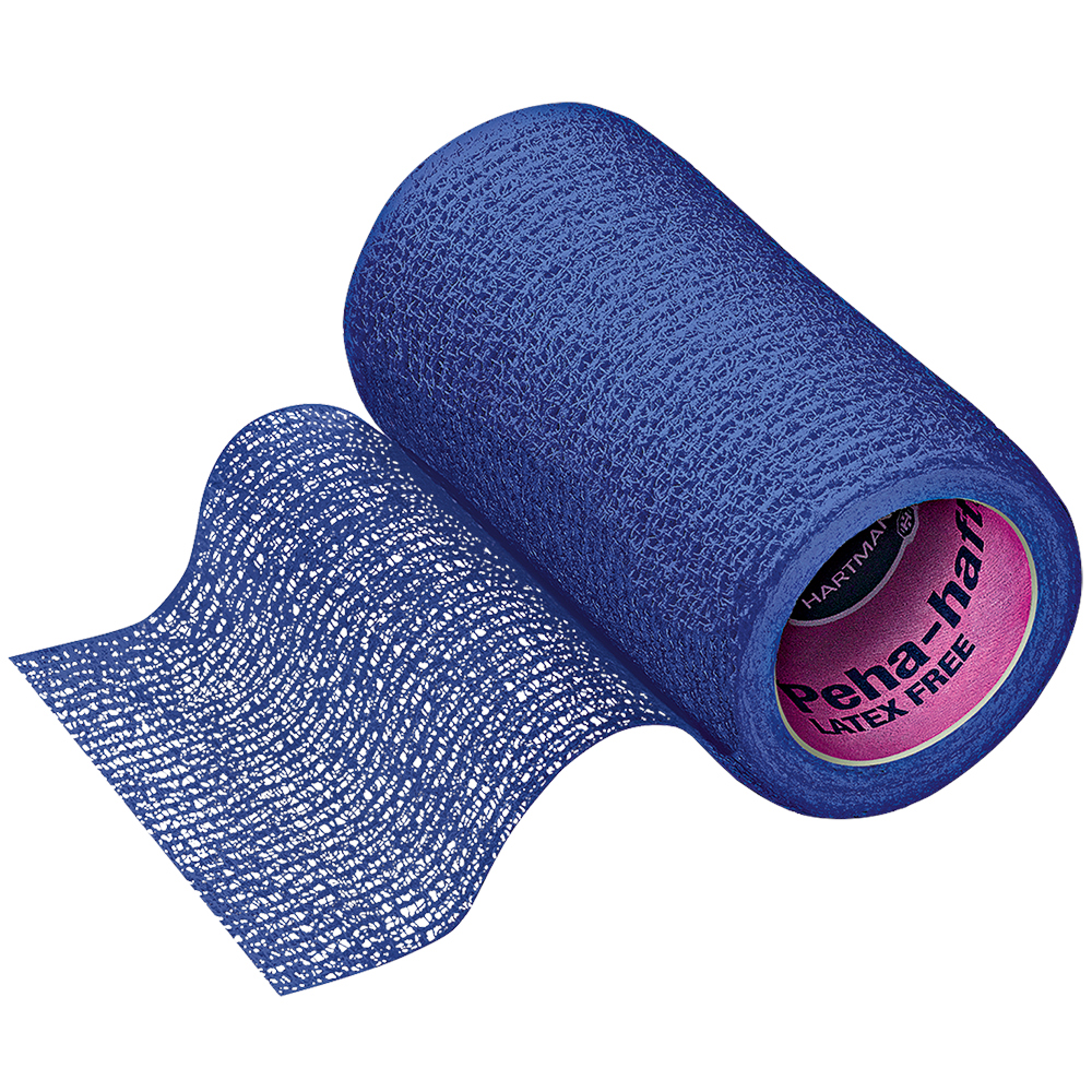 Peha-haft color Fixierbinde latexfrei 8 cm x 4 m blau 1 St Binden