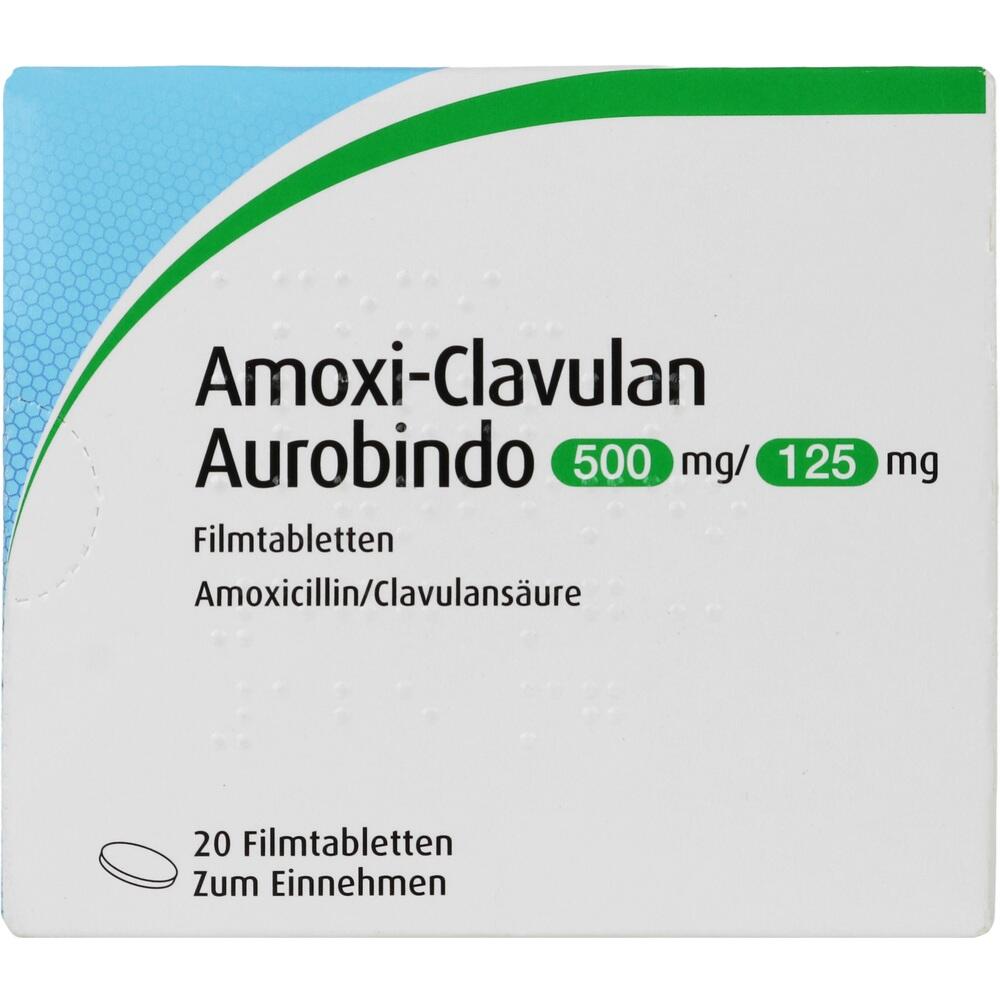 Amoxi-Clavulan Aurobindo 500mg/125mg 20 St Filmtabletten