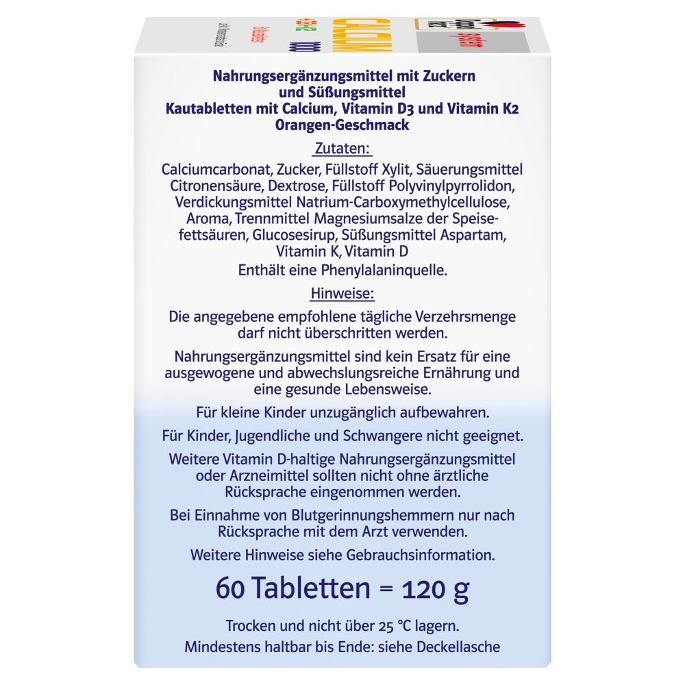 Doppelherz system CALCIUM 1000 + D3 + K2  60 St Kautabletten
