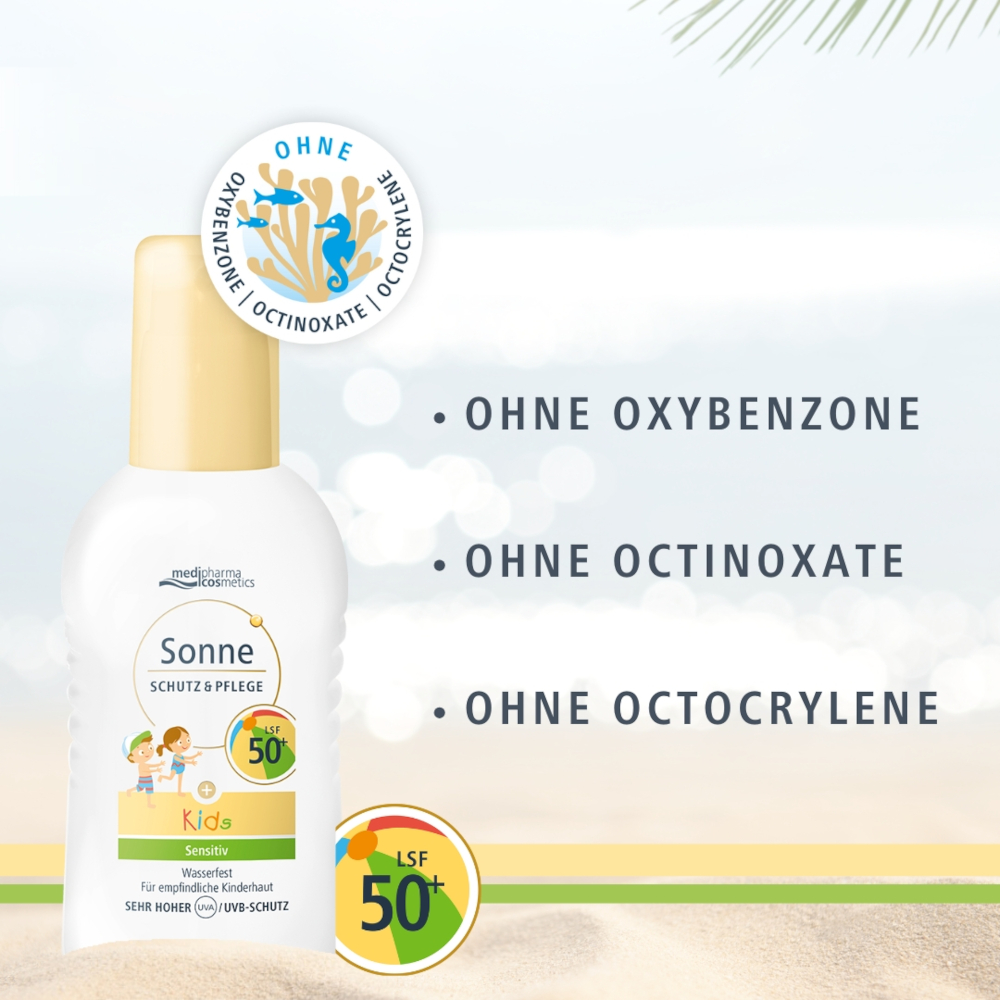 medipharma cosmetics Sonne SCHUTZ & PFLEGE Kids Sensitiv  Wasserfest LSF 50+ 200 ml Spray