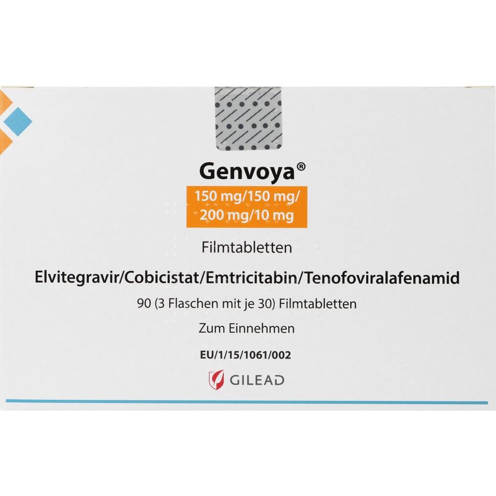 Genvoya 150mg/150mg/200mg/10mg 3X30 St Filmtabletten