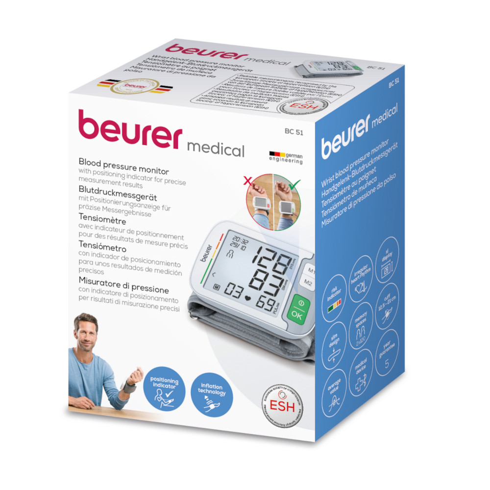 beurer BC 51 Handgelenk-Blutdruckmessgerät 1 St