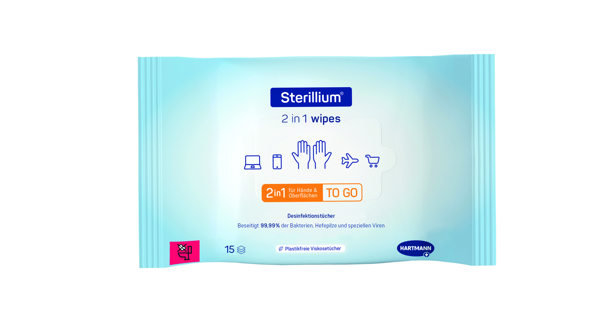 Sterillium 2 in 1 wipes 15 St Tücher
