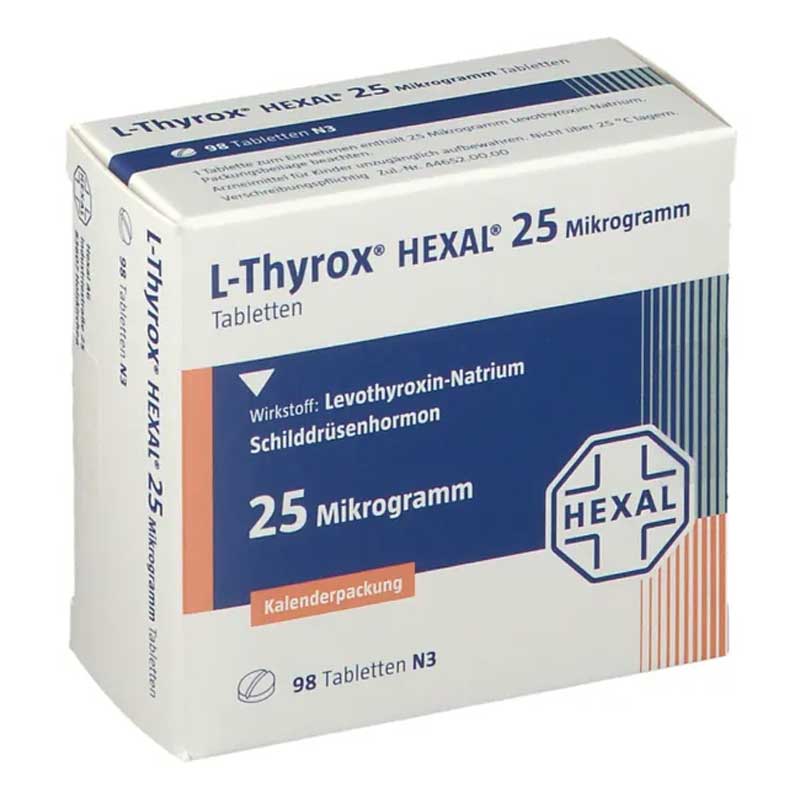 L-Thyrox HEXAL 25 98 St Tabletten in Kalenderpackung