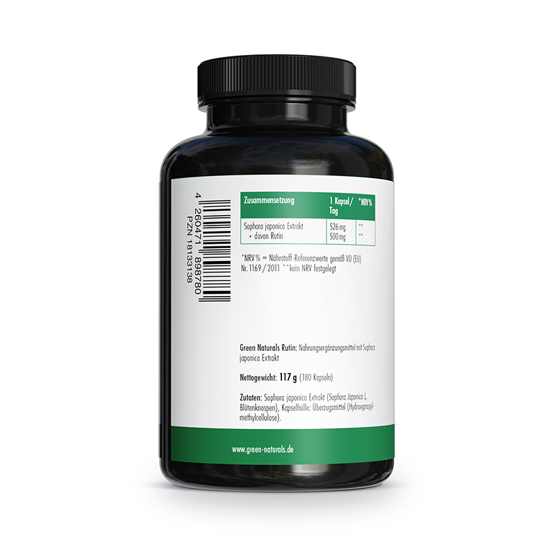 GREEN NATURALS RUTIN 500 mg 180 St Kapseln