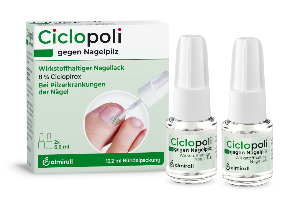 Ciclopoli gegen Nagelpilz 2X6.6 ml Wirkstoffhaltiger Nagellack