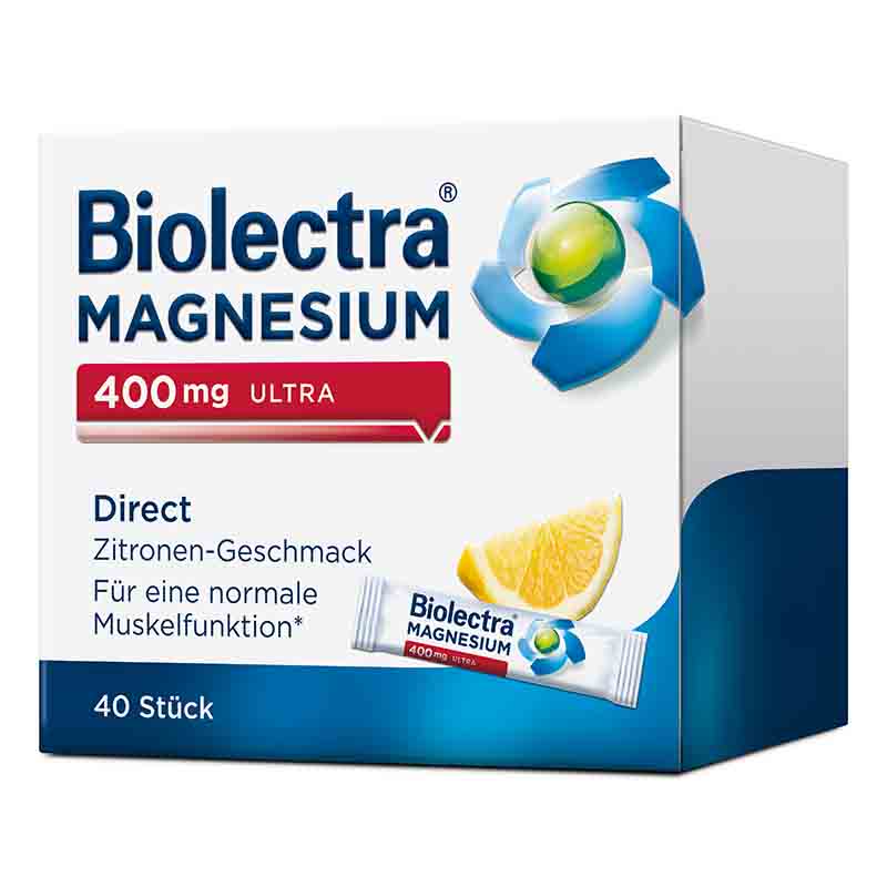 Biolectra MAGNESIUM 400mg ULTRA Direct Zitrone  40 St Pellets