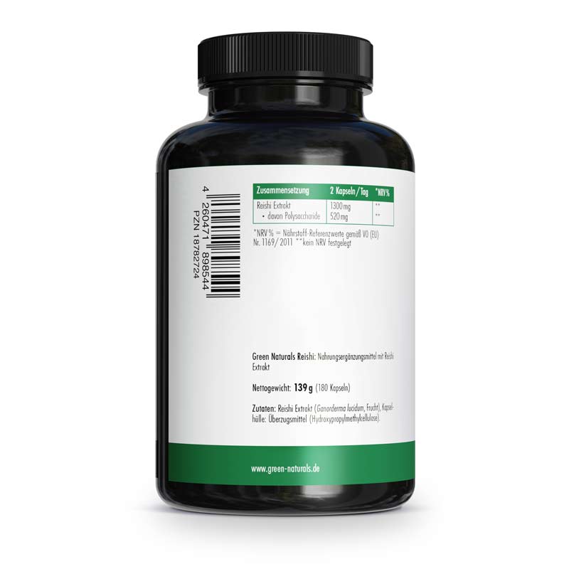 GREEN NATURALS Reishi 180 St Kapseln