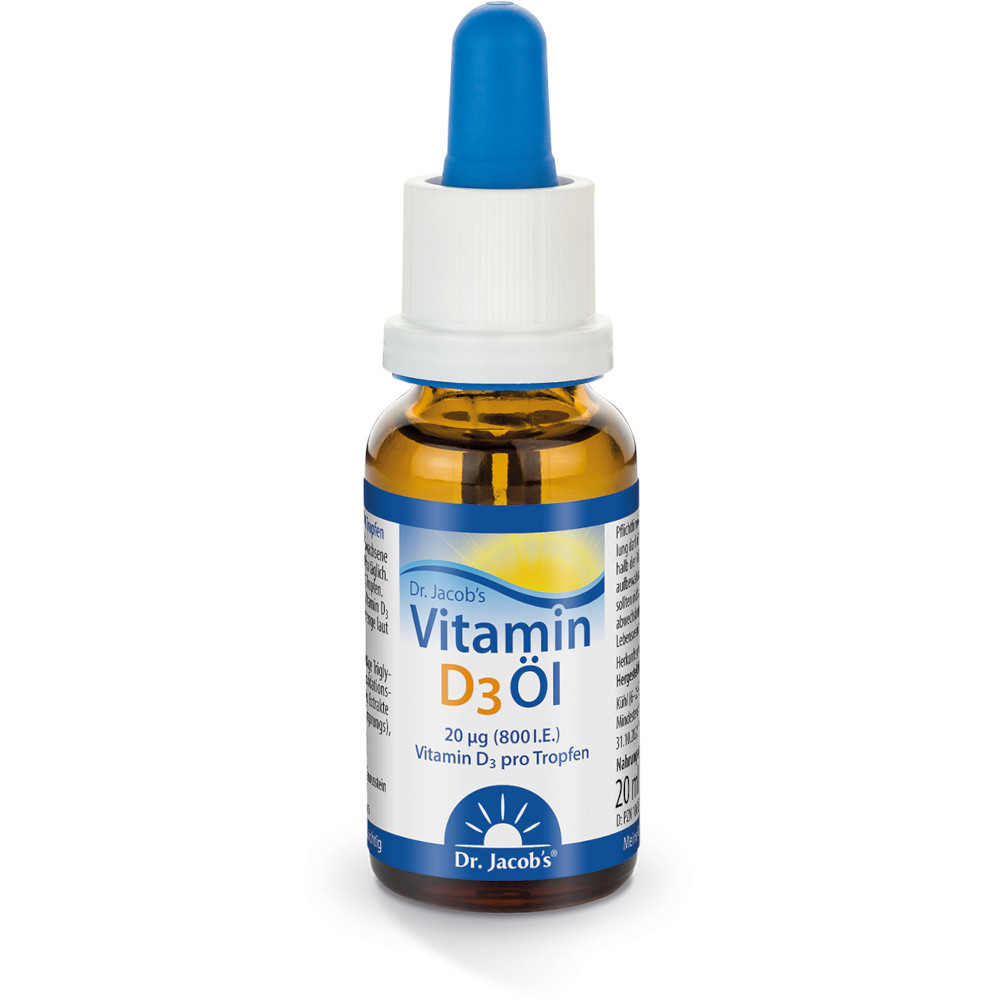 Dr. Jacob's Vitamin D3 Öl 640 Tropfen 800 IE D3 vegetarisch