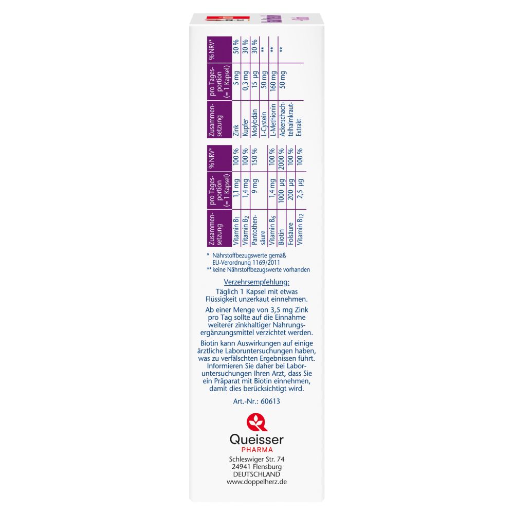 Doppelherz aktiv Haar Intensiv + Biotin  80 St Kapseln