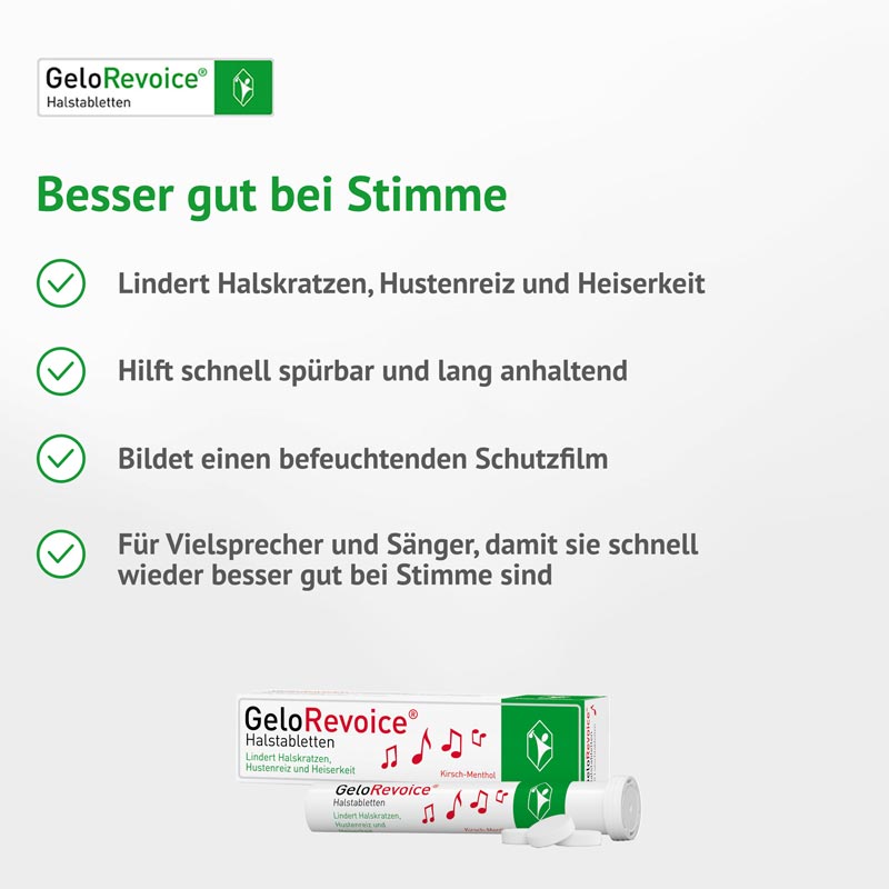 GeloRevoice Halstabletten Kirsch-Menthol 20 St. 20 St Lutschtabletten