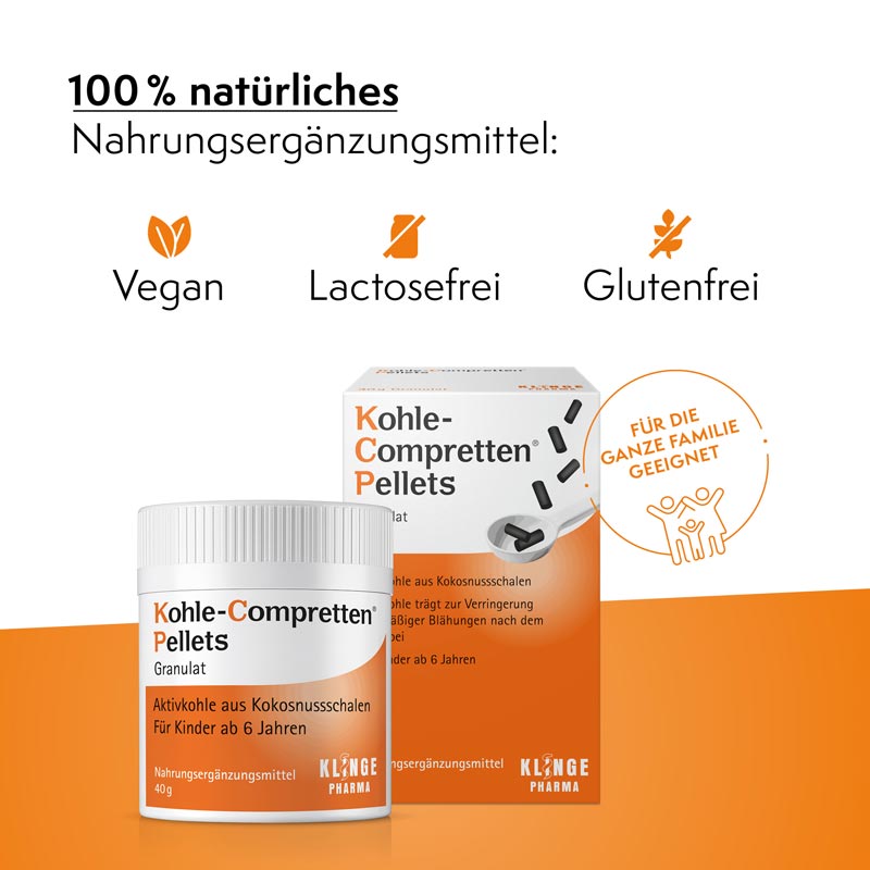 Kohle-Compretten Pellets 40 g Granulat