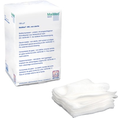 MULLKOMPRESSEN 5x5 cm unsteril 8fach 100 St Kompressen