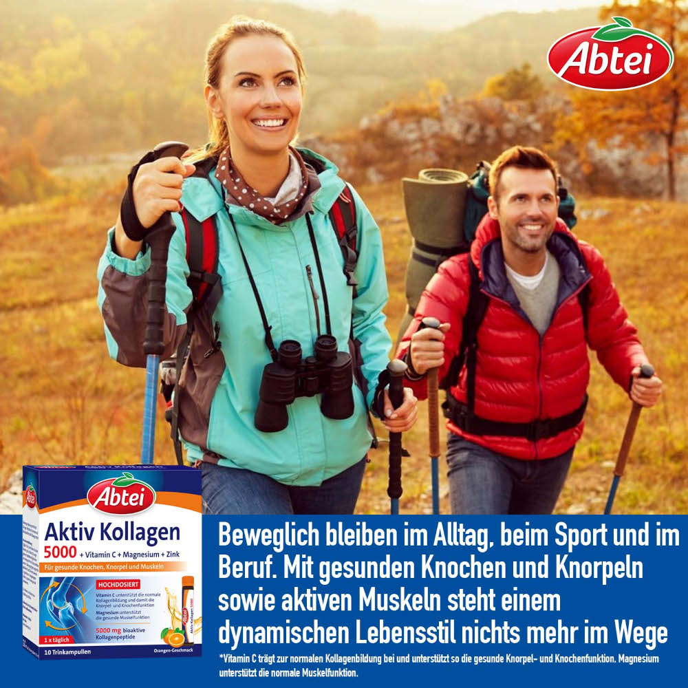 Abtei Aktiv Kollagen 5000 10X25 ml Trinkampullen