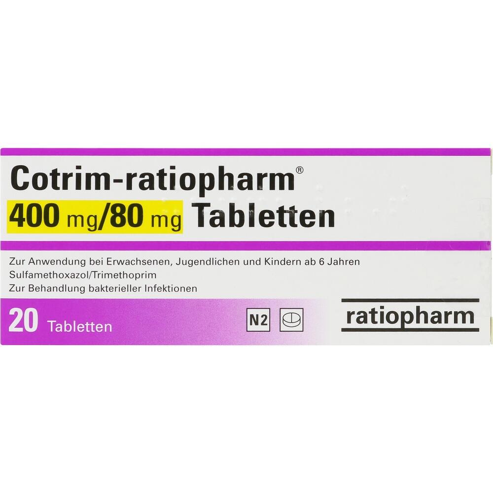 Cotrim-ratiopharm 400/80 mg 20 St Tabletten