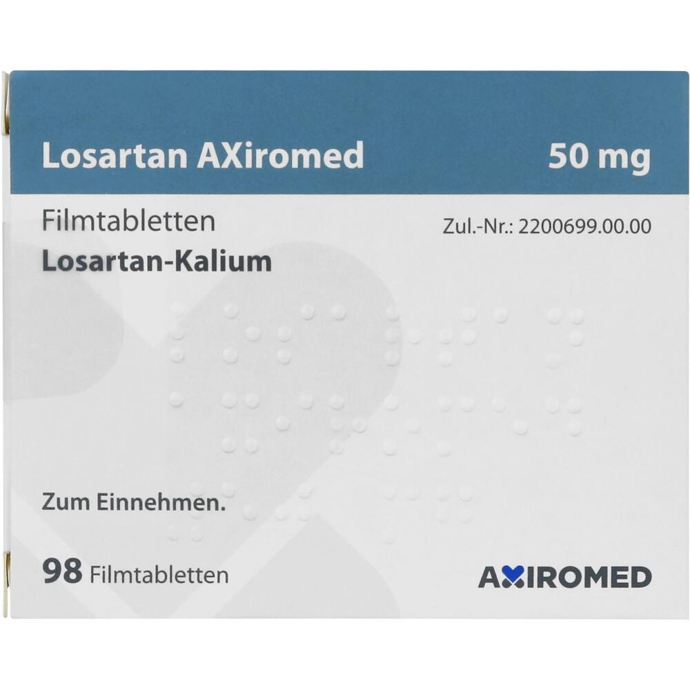 Losartan AXiromed 50mg Filmtabletten 98 St Filmtabletten