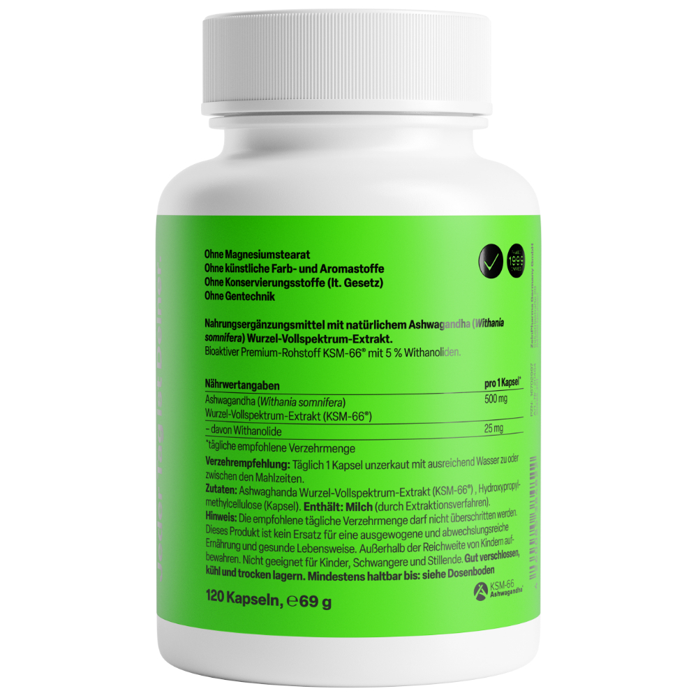 Zein PHARMA Ashwagandha 500mg 120 St Kapseln
