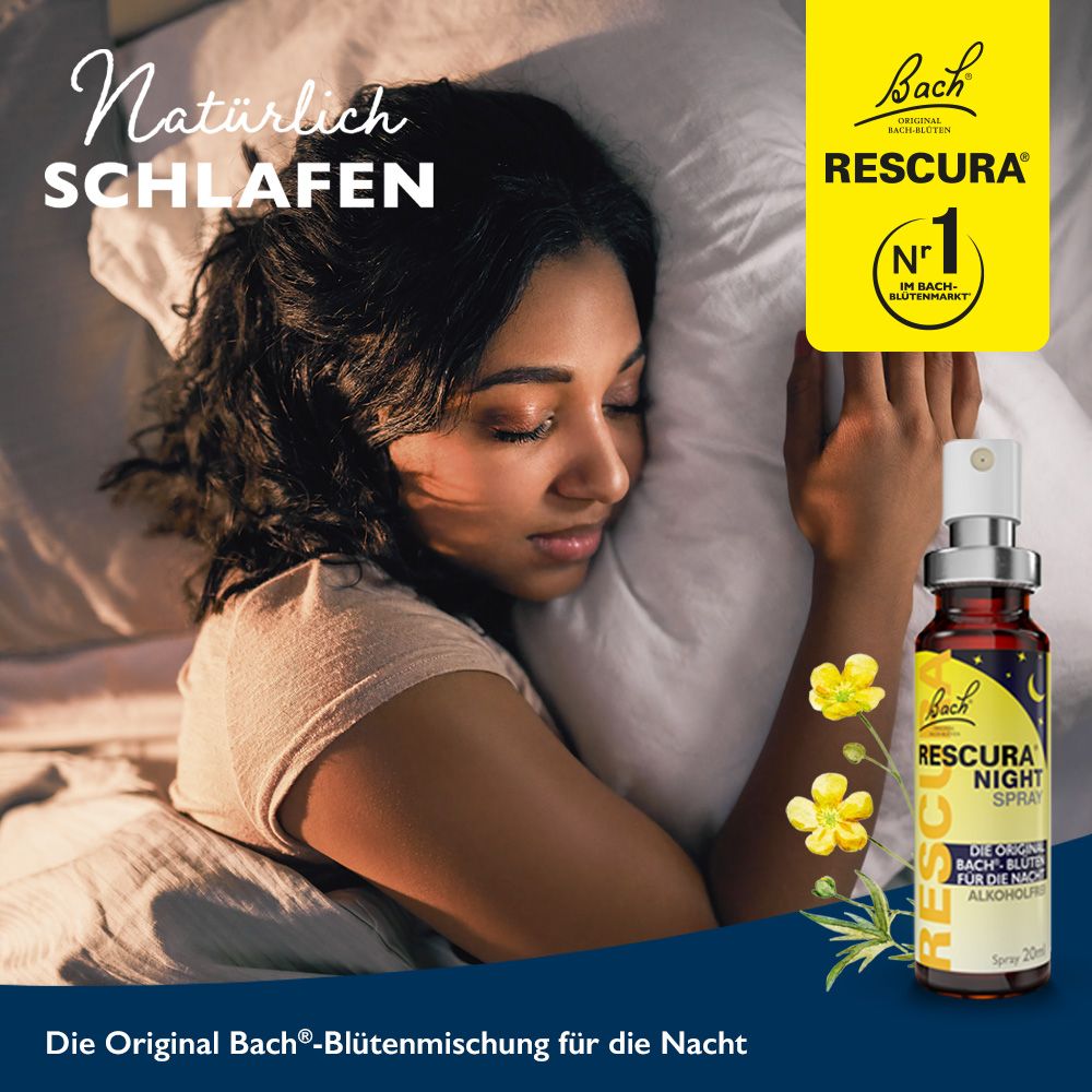 Bachblüten RESCURA NIGHT Spray mit Alkohol 7 ml Spray