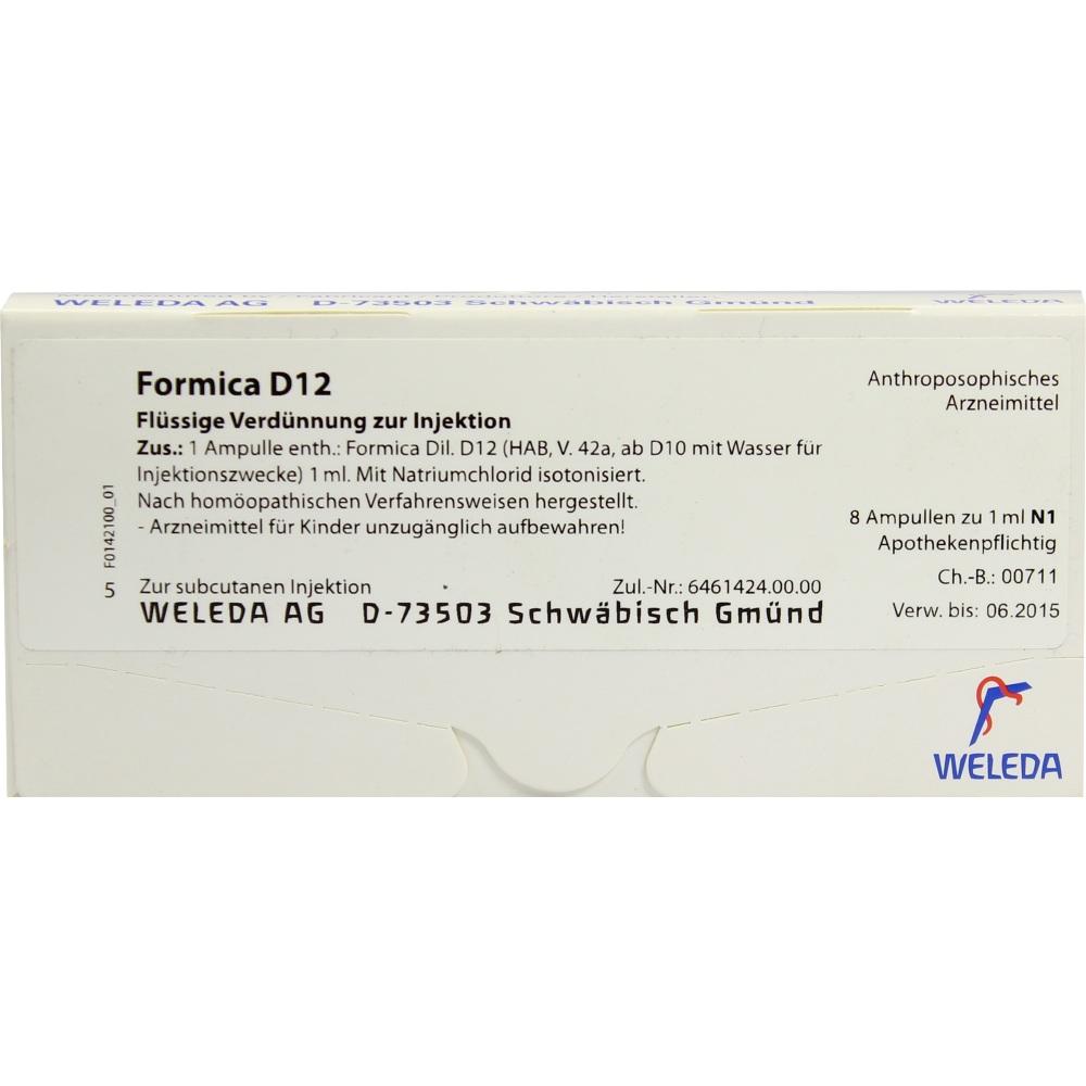 WELEDA FORMICA D 12 Ampullen 8X1 ml Ampullen