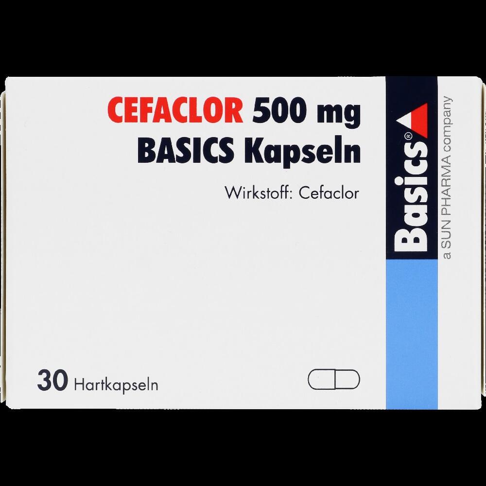 Cefaclor 500mg BASICS 30 St Hartkapseln