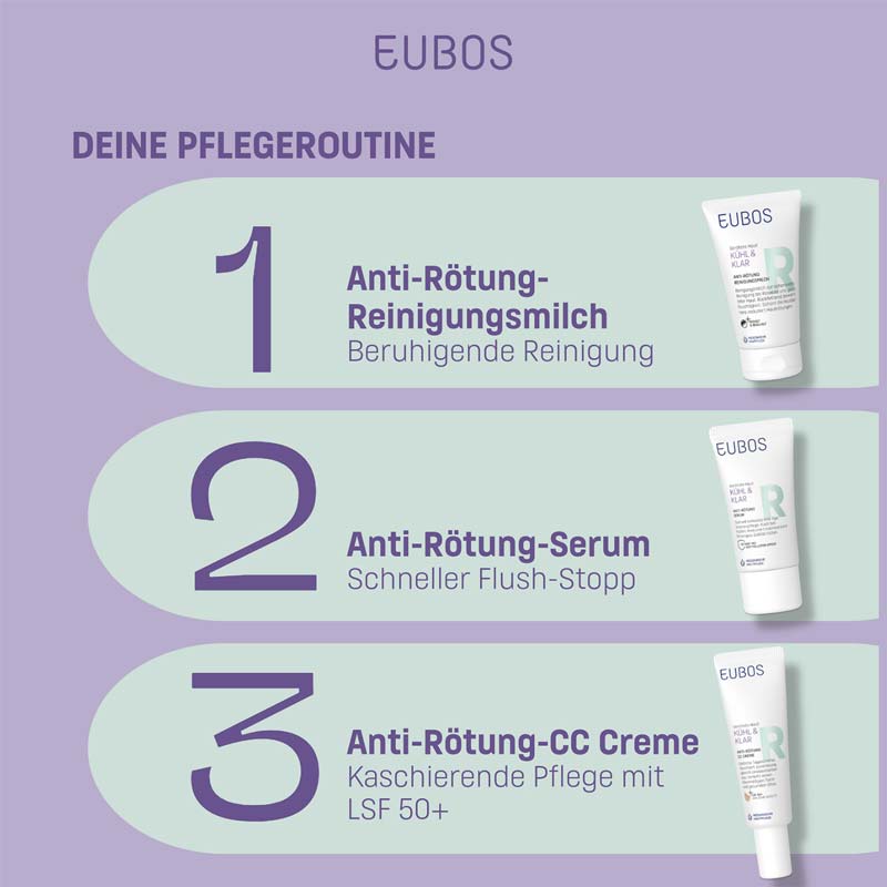 EUBOS KÜHL & KLAR Anti-Rötung CC Creme LSF50 30 ml Creme