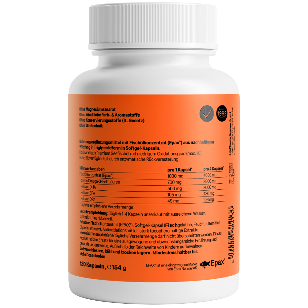 Zein Pharma Ultra DHA Omega 3 120 St Kapseln