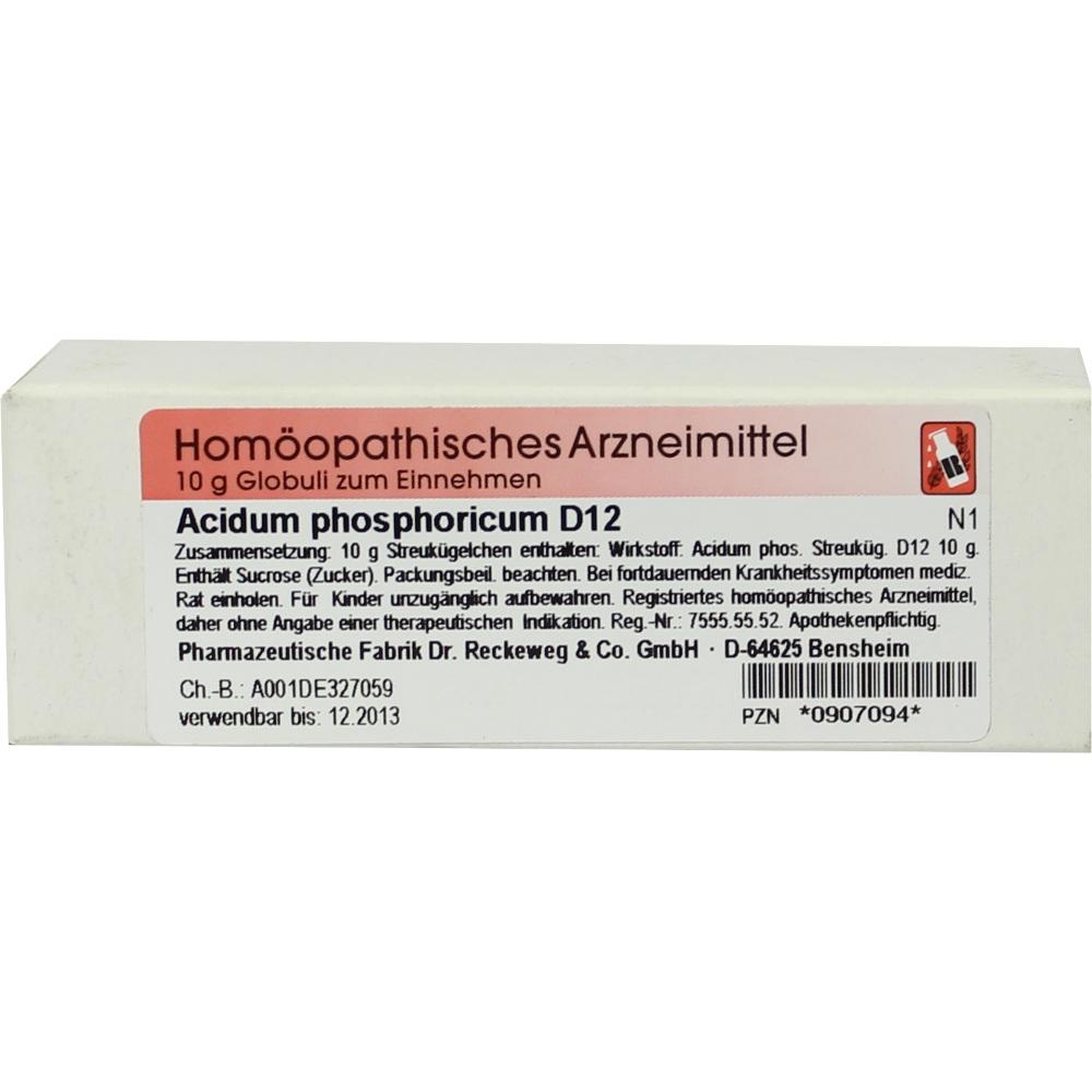 ACIDUM PHOSPHORICUM D 12 Globuli 10 g Globuli