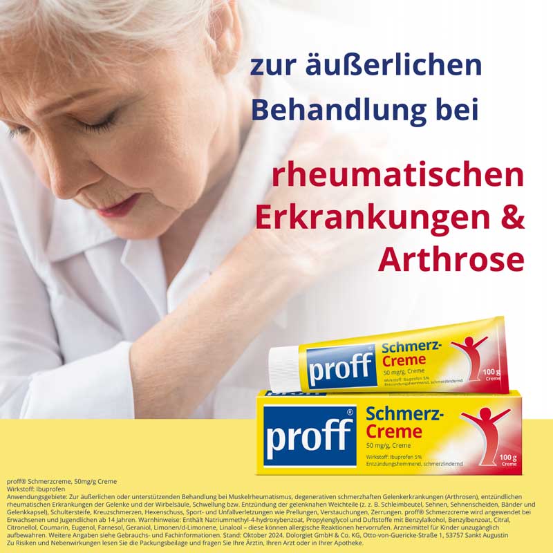 Proff Schmerzcreme 50mg/g 100 g Creme