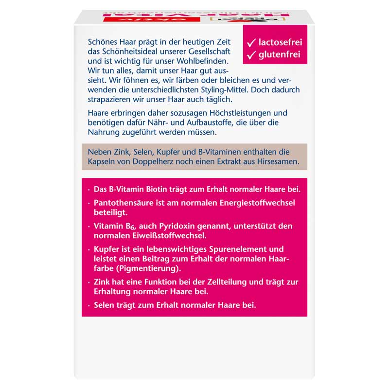 Doppelherz aktiv Haar Vital + Zink + Hirsesamenextrakt 60 St Kapseln