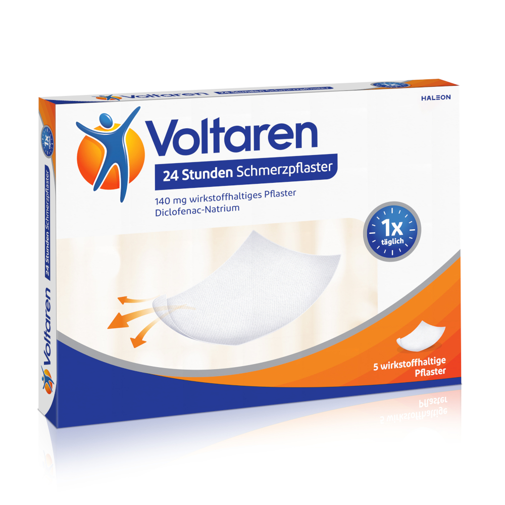 Voltaren 24 Stunden Schmerzpflaster + 20% sparen* 5 St Pflaster