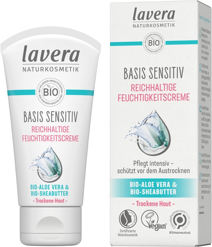 Lavera Basis Sensitiv Reichhaltige Feuchtigkeitscreme 50 ml Tagescreme