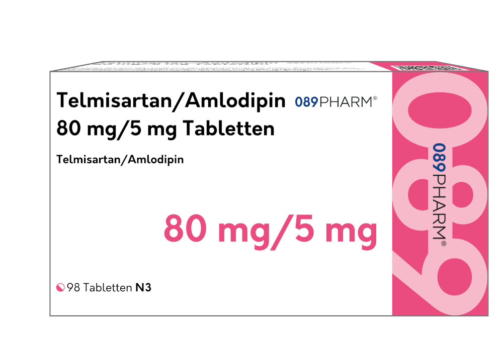 089PHARM Telmisartan/Amlodipin 80 mg/5 mg  98 St Tabletten