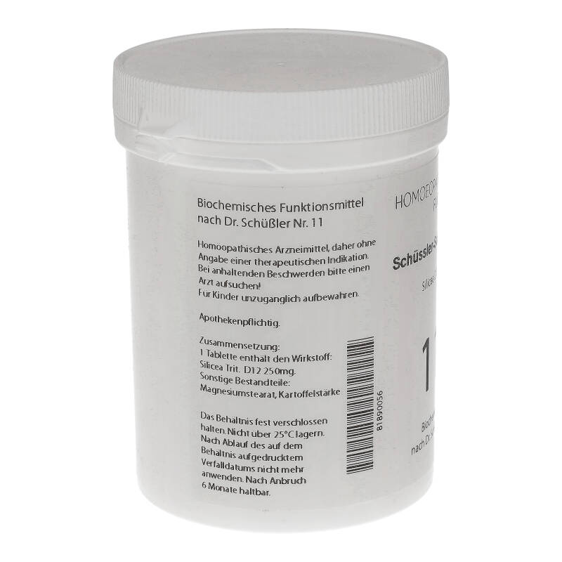 HOMOEOPATHIEFUCHS Schüssler-Salz Nummer 11 Silicea D12 Biochemie 1000 St Tabletten