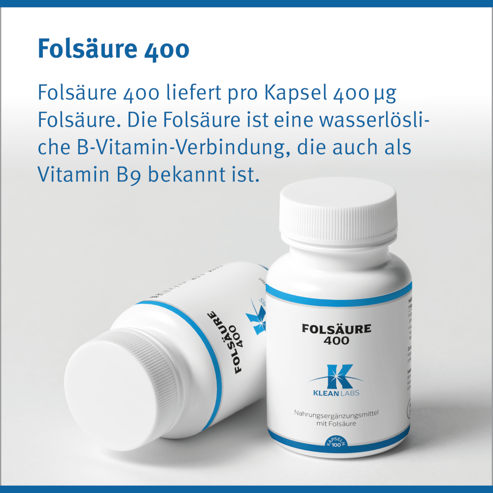 KLEAN LABS Folsäure 400 100 St Kapseln