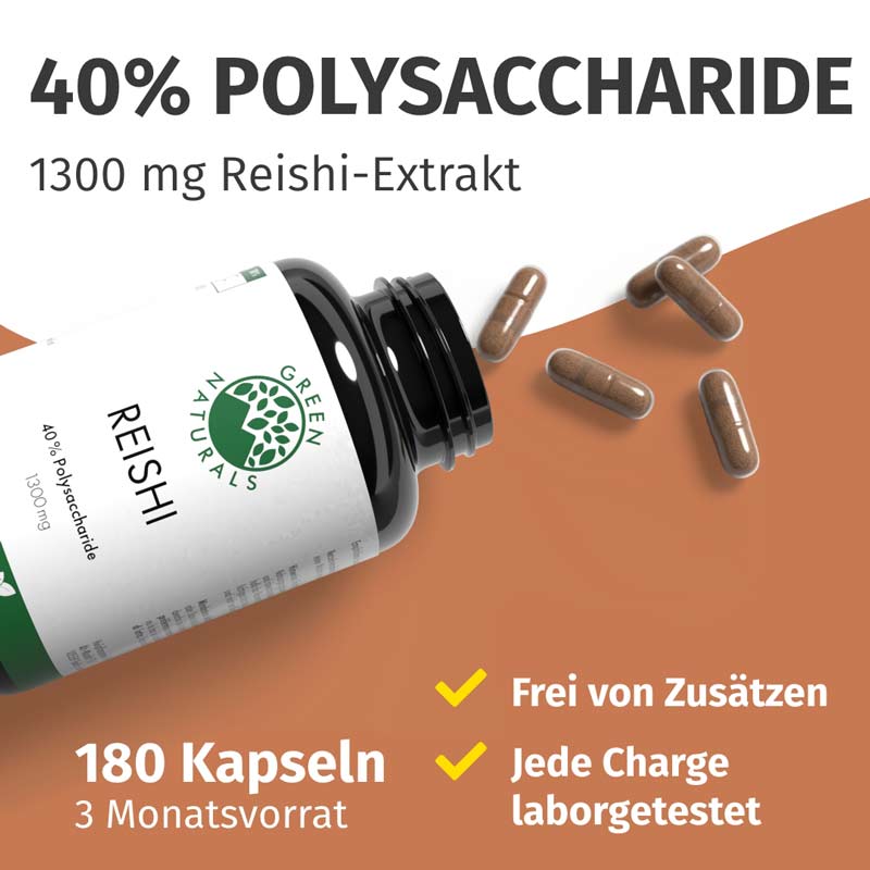 GREEN NATURALS Reishi 180 St Kapseln