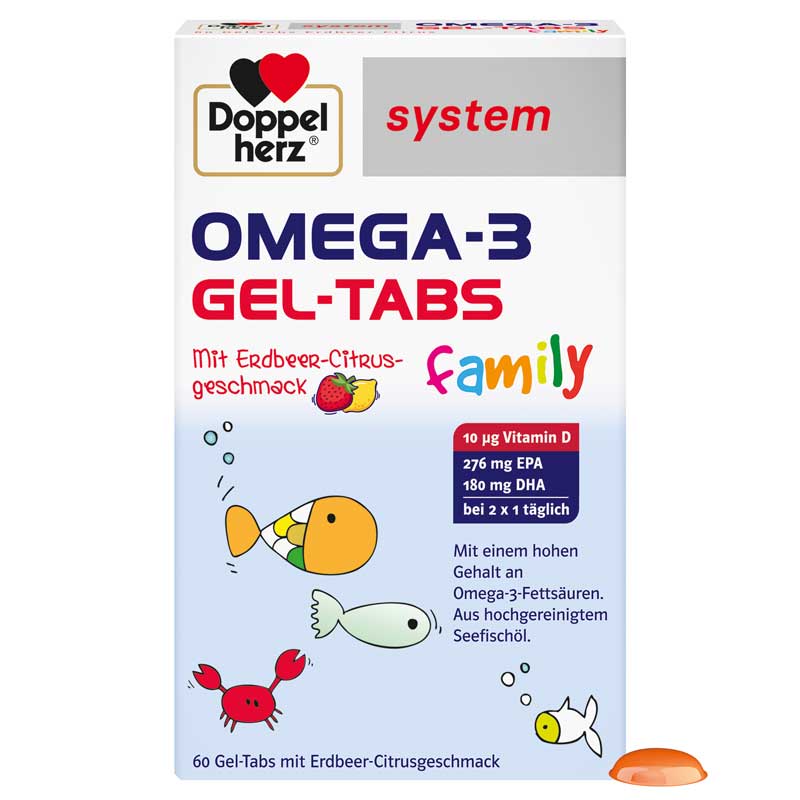 Doppelherz system OMEGA-3 GEL-TABS family 60 St Kautabletten