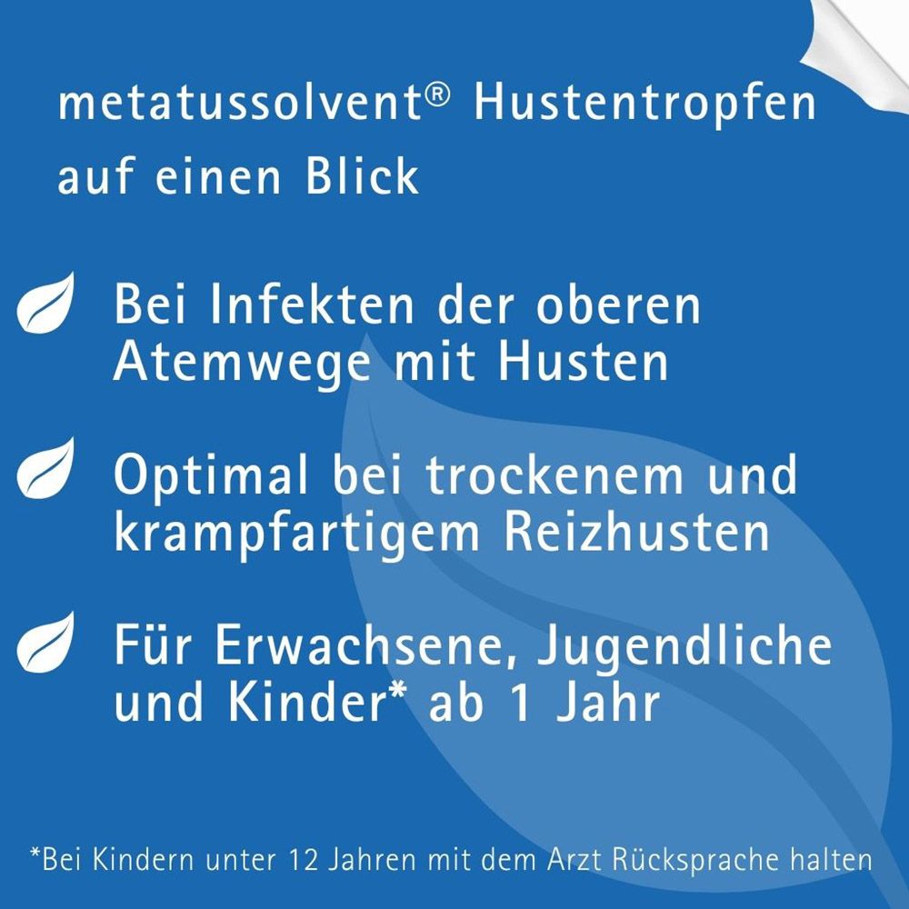 Metatussolvent Hustentropfen 50 ml Mischung