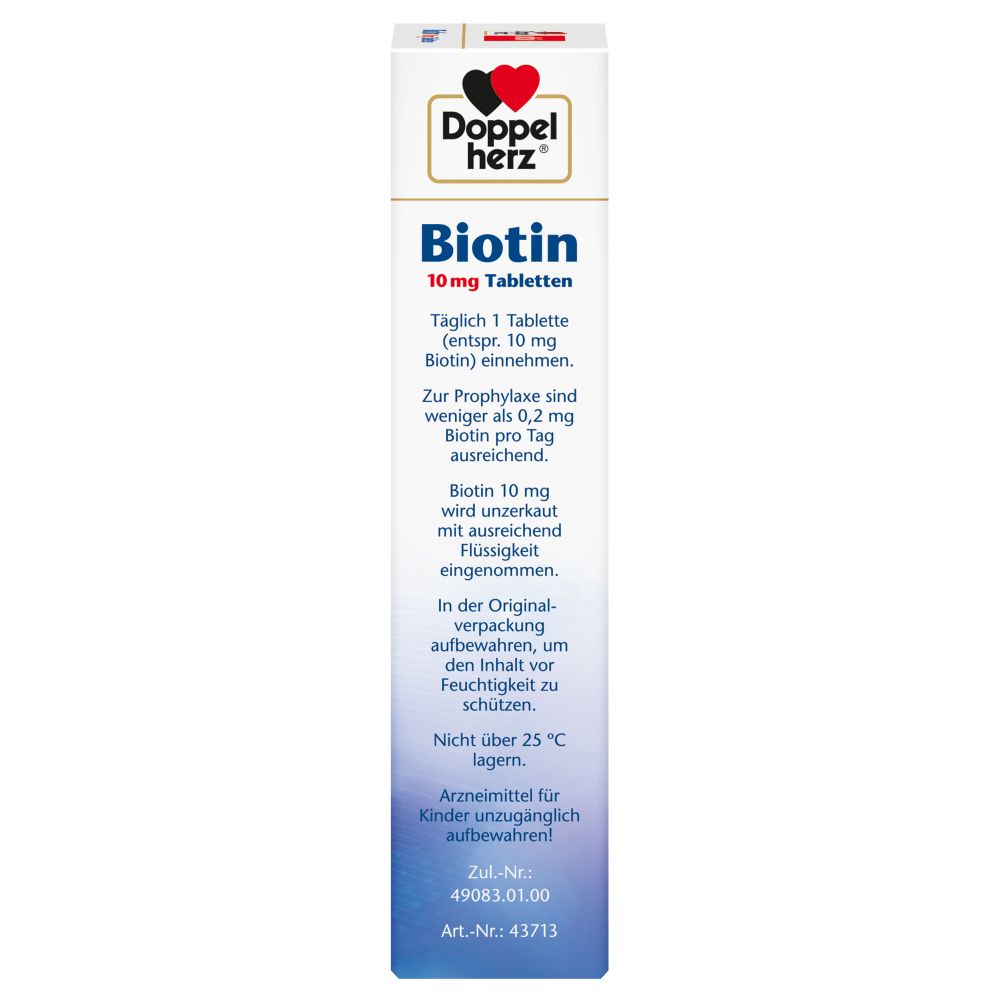 Doppelherz aktiv Biotin 10 mg Tabletten 120 St Tabletten
