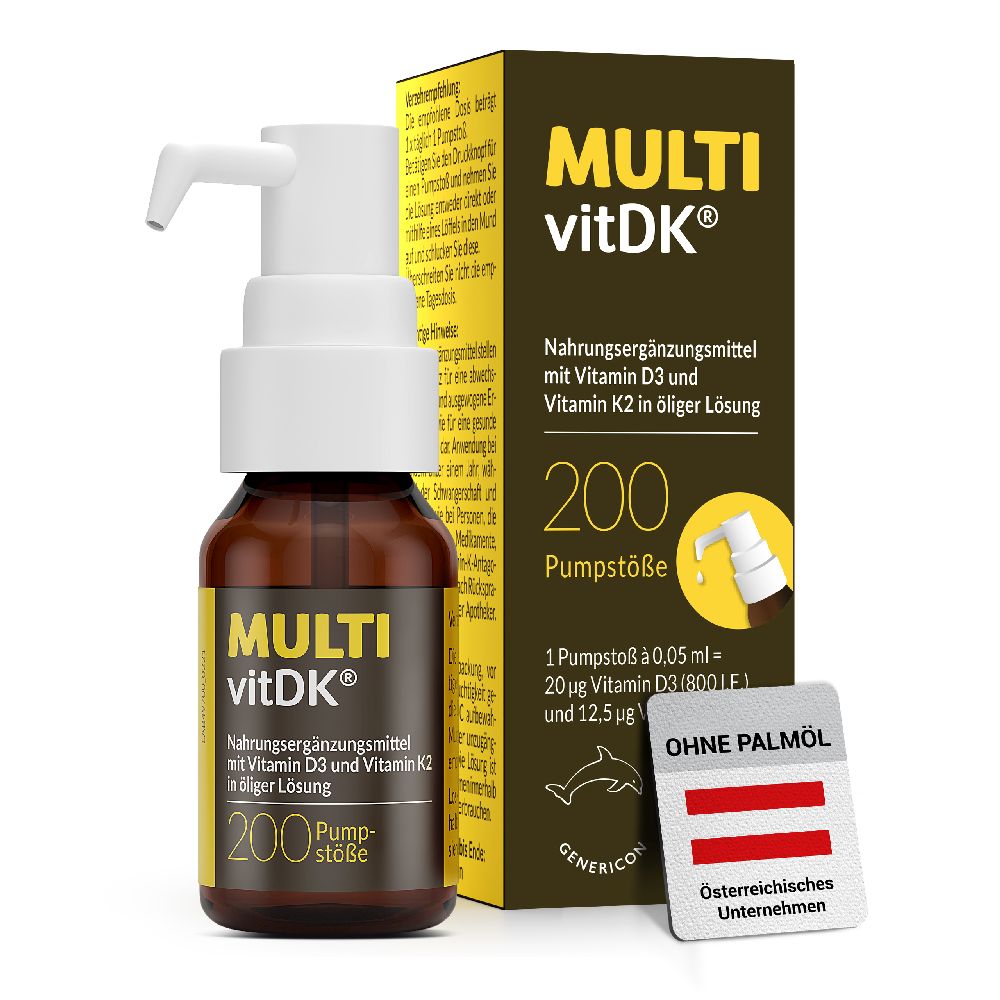 MULTI vitDK Vitamin D3 + K2 10 ml Pumplösung